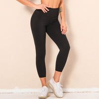 Black Mid Rise Mesh Paneling Leggings