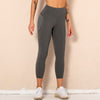 Gray Mid Rise Mesh Paneling Leggings