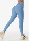 Cute Ribbed High Rise Contouring Lifting Fitness Leggings