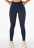 Blue Ribbed High Rise Contouring Lifting Fitness Leggings