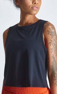 buy High Neck Cropped Boxy Lightweight Tank 