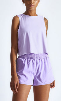 Full picture of High Neck Cropped Boxy Lightweight Tank 