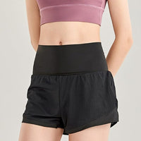 Breathable Lined Active Shorts-black