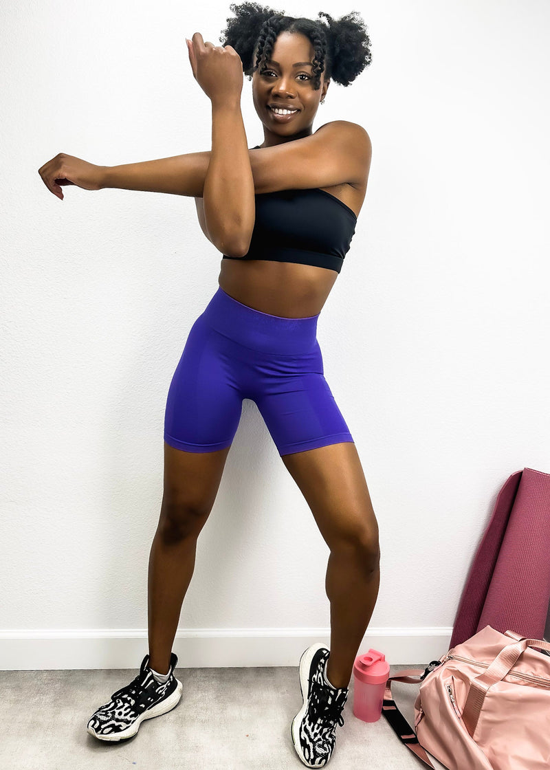 High Waist Side Mesh Active Shorts by Anna-Kaci