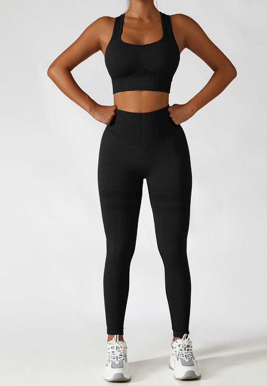 Racerback Sports Bra &amp; Sculpting High Waist Leggings Se