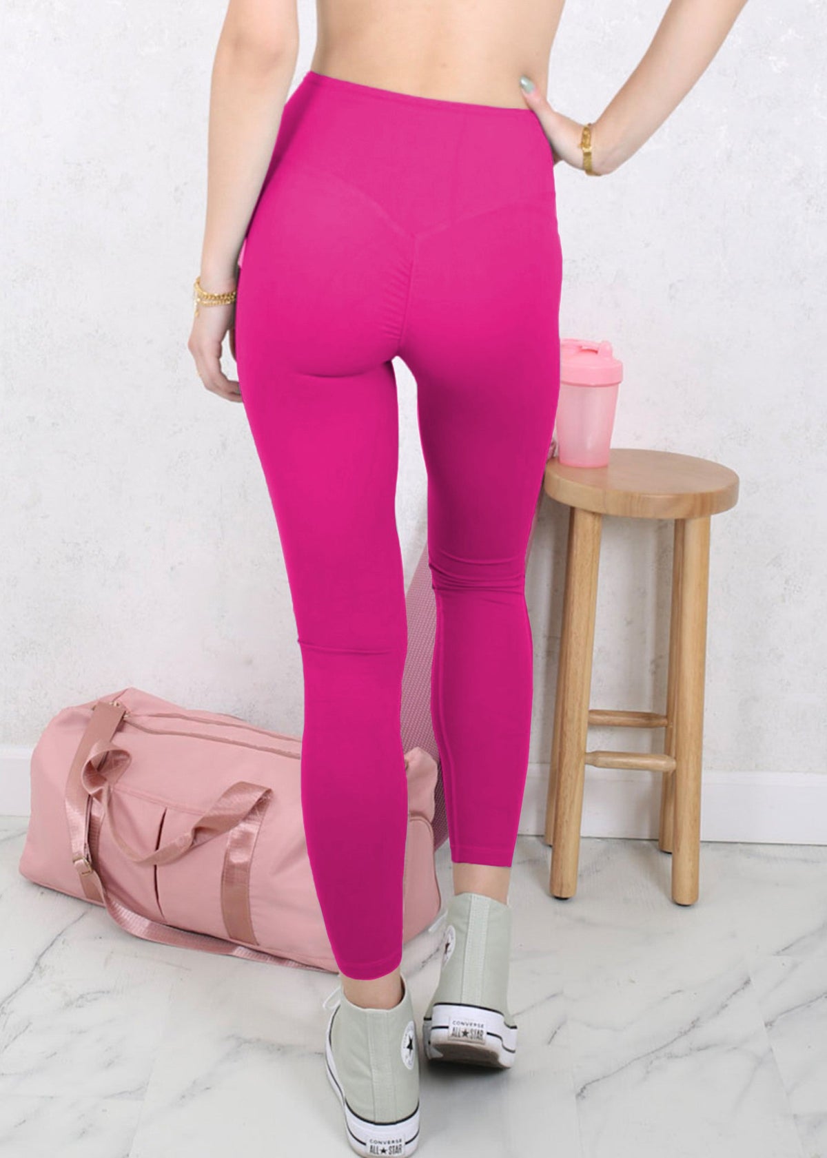 Cute High Waist Solid Sports Leggings