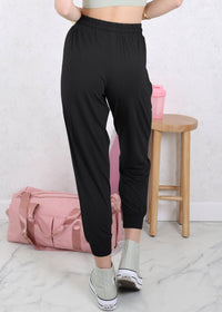 Sporty Drawstring Waist Pleated Detail Jogger