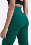 Green High Waist Cropped Leggings