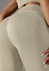 View of the back of high Waist Middle Seam Leggings