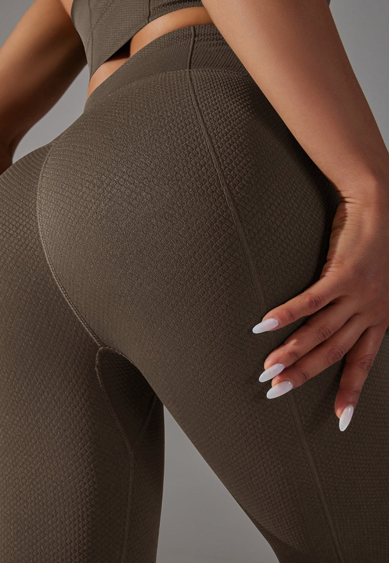 High Waist Middle Seam Leggings by Anna-Kaci