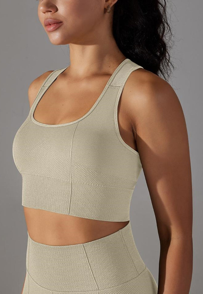 Textured Racerback Sports Bra  for you