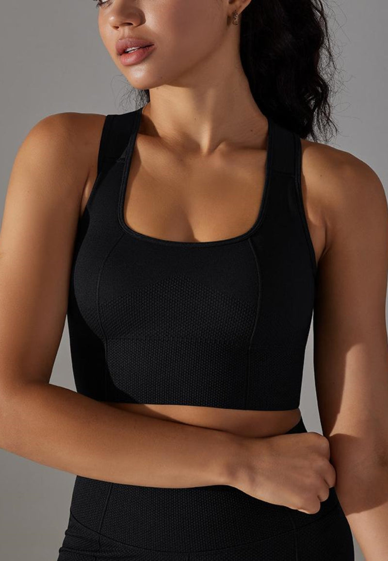 Cool Textured Racerback Sports Bra 