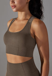 Textured Racerback Sports Bra 