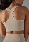 Textured Racerback Sports Bra by Anna-Kaci