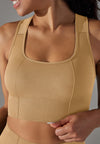 Textured Racerback Sports Bra by Anna-Kaci