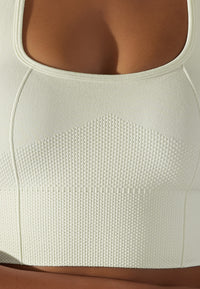 Textured Racerback Sports Bra by Anna-Kaci