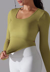 Green sports top for women