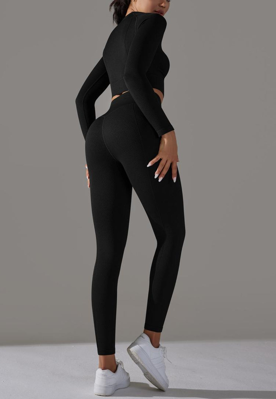 Back view of Long Sleeve Activewear Set