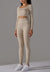 Beige Long Sleeve Activewear Set