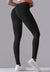 Close up back view of Ribbed V-Waist Activewear Leggings