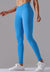 Left side view of Ribbed V-Waist Activewear Leggings