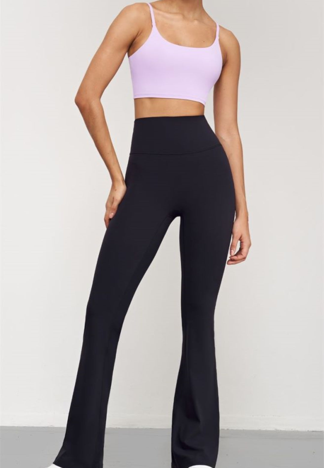 High Waist Classic Flared Leggings in black