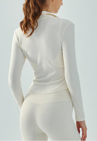 Zip-Up Turtleneck Activewear Top for you