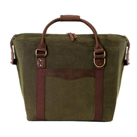 Green White Wing Waxed Canvas Large Cooler by Mission Mercantile Leather Goods