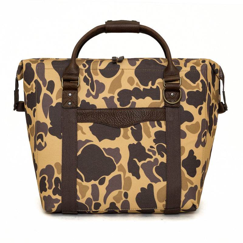 Camo White Wing Waxed Canvas Large Cooler by Mission Mercantile Leather Goods