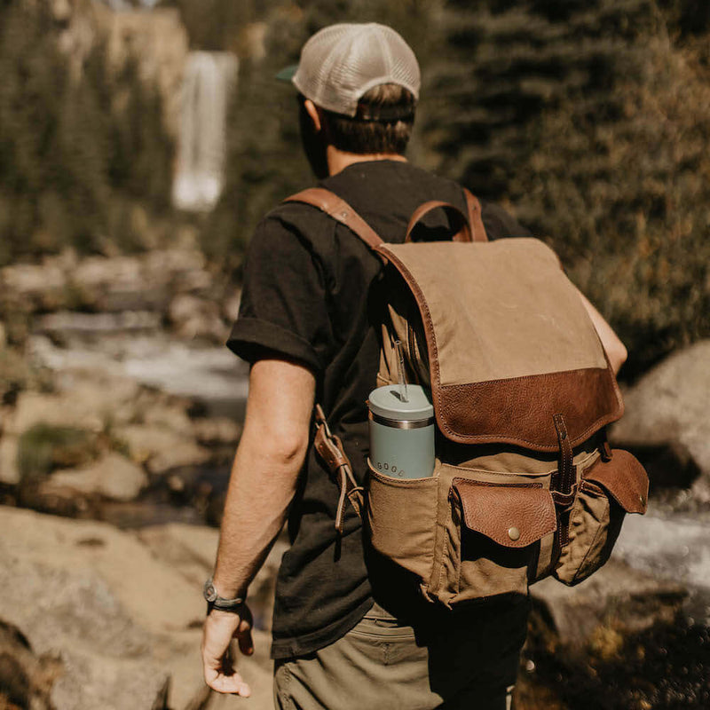 Campaign Waxed Canvas Backpack by Mission Mercantile Leather Goods