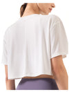 cute High Neck Cropped Boxy Fitness Tee