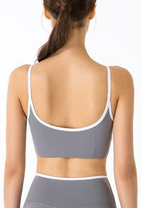 Sexy Longline Contrast Sports Bra