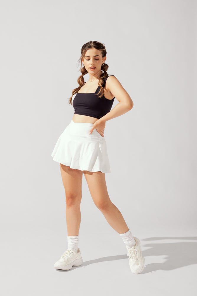 Crisscross Hourglass® Twirl Skort - White