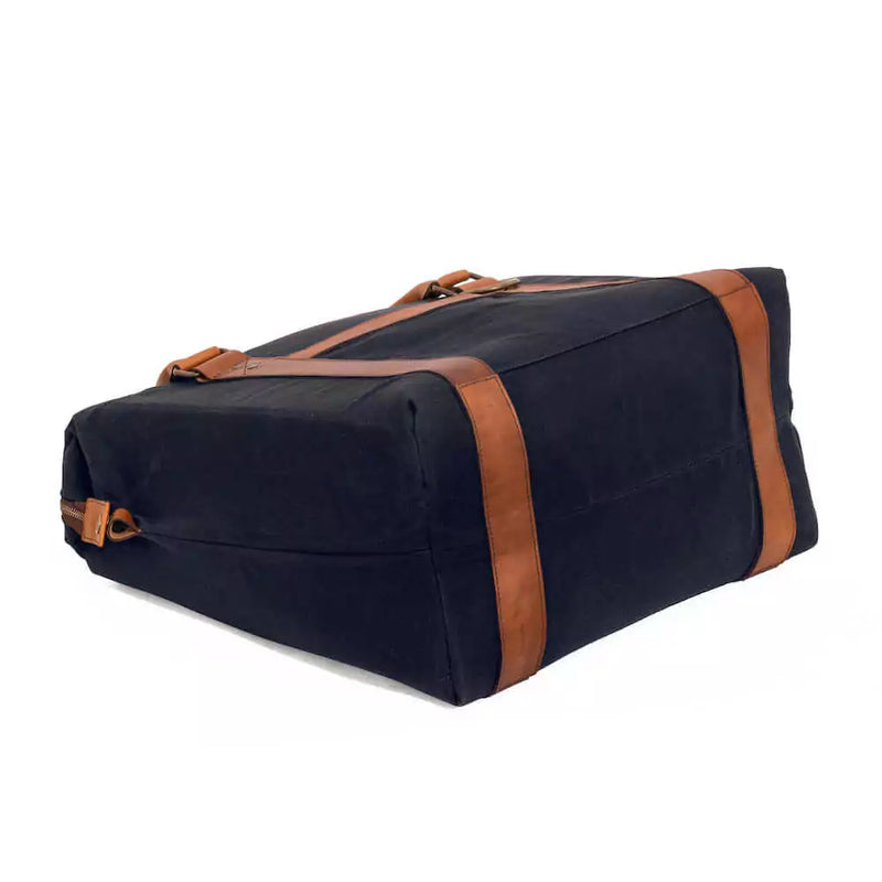 Bottom of black White Wing Waxed Canvas Large Cooler by Mission Mercantile Leather Goods