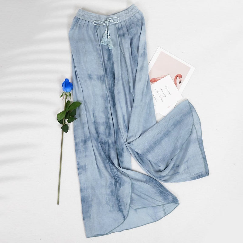 Blue Everyday Palazzo High Waist Summer Day Pant