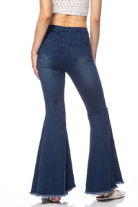 Bell Bottom High Waist Denim Jeans by Anna-Kaci