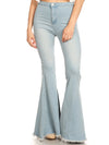 Light blue denim Bell Bottom High Waist Denim Jeans