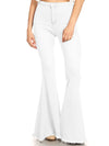 White Bell Bottom High Waist Denim Jeans