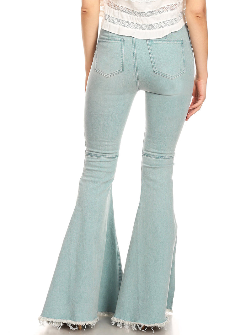 Bell Bottom High Waist Denim Jeans by Anna-Kaci