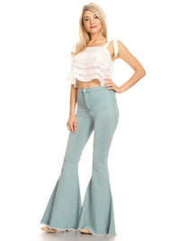 Bell Bottom High Waist Denim Jeans by Anna-Kaci