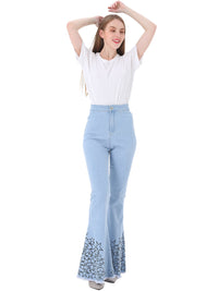 Bell Bottom High Waist Denim Jeans by Anna-Kaci