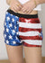 Sexy Anna-Kaci Women's Mid Rise July 4th USA Flag Star Stripes Sparkly Sequin Shorts