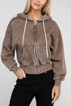 When to buy Acid Wash Fleece Cropped Zip-Up Hoodie