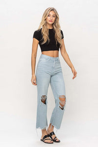 90"s Vintage Crop Flare Jeans for teens