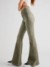 left side view of Asymmetric Waist Flare Jeans