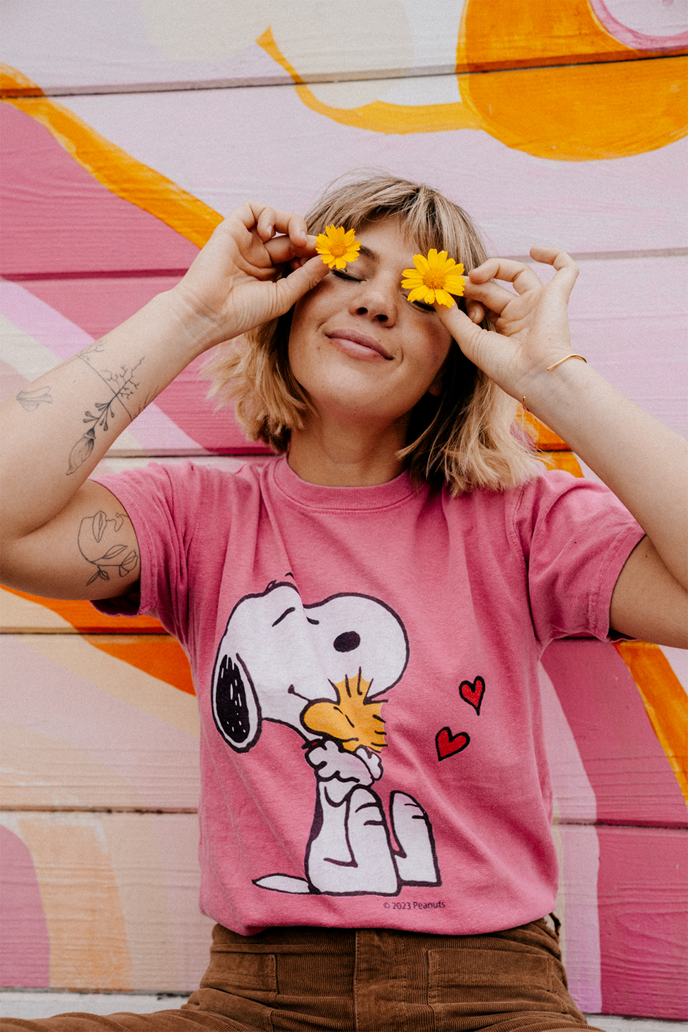 Pink Peanuts BFFs Tee