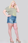 PLUS SIZE LONG INSEAM SHORT