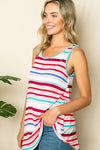 PLUS MULTI STRIPE TANK TOP