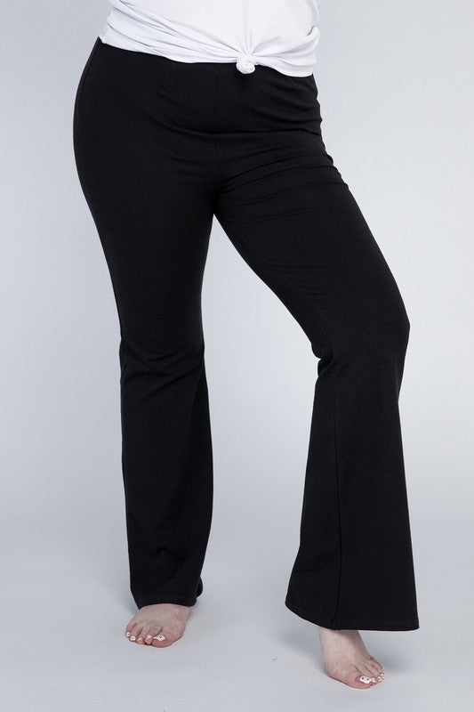 Plus Everyday Flare Bottoms Black