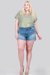 PLUS SIZE LONG INSEAM SHORT